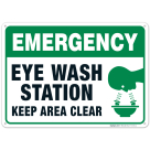 Eye Wash Station Sign, Emergency Sign