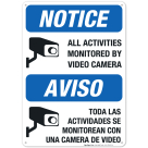 Security Camera Sign, Video Surveillance Sign, Bilingual