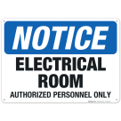 Electrical Room Sign, Authorized Personnel Only