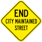 End City Maintained Street Sign