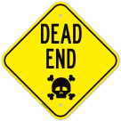 Dead End With Graphic Sign