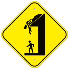 Falling Ice Graphic Sign
