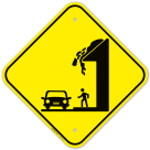 Falling Ice Graphic With Car Graphic Sign