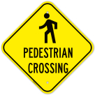 Pedestrian Crossing With Graphic Sign