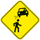 Children Crossing Slow Down Sign