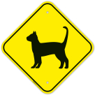 Guard Cat Graphic Sign