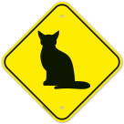 Sitting Cat Graphic Sign