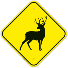 Reindeer Graphic Sign