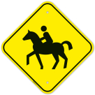 Crossing Horse Sign