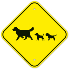 Dog Crossing Graphic Sign