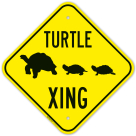 Crossing Turtle Crossing Sign