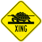 Turtle Crossing On Road Sign