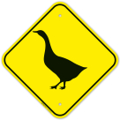 Goose Crossing Graphic Sign