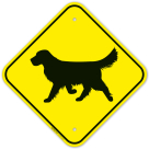Guard Dog Golden Retriever Graphic Sign