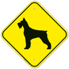 Guard Dog Schnauzer Dog Graphic Sign