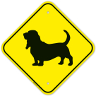 Guard Dog Basset Hound Graphic Sign
