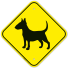 Guard Dog Bull Terrier Graphic Sign