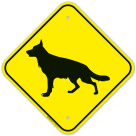 Guard Dog German Shepherd Graphic Sign