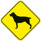 Guard Dog Rottweiler Graphic Sign