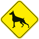 Guard Dog Doberman Graphic Sign
