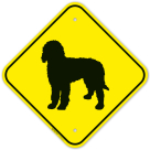 Guard Dog Golden Doodle Graphic Sign