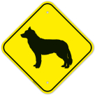 Husky Dog Graphic Sign