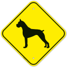 Guard Dog Boxer Graphic Sign