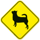Guard Dog Chihuahua Graphic Sign