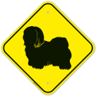 Maltese Dog Graphic Sign