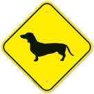 Guard Dog Dachshund Graphic Sign