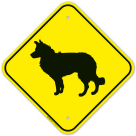 Guard Dog Border Collie Graphic Sign