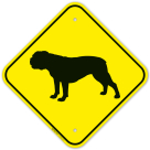 Guard Dog Bulldog Graphic Sign