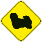 Lhasa Apso Dog Graphic Sign
