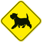 Guard Dog White Terrier Graphic Sign