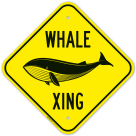 Whale Crossing With Graphic Sign