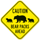 Bear Packs Ahead With Graphic Sign