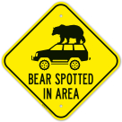 Bears Spotted In Area Sign