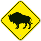 Buffalo Crossing Sign