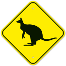 Kangaroo Crossing Sign