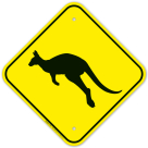 Kangaroo With Graphic Sign