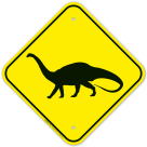 Dinosaurs With Graphic Sign