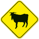 Goat Crossing Sign