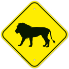 Lion Crossing Sign