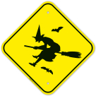 Witch With Graphic Sign