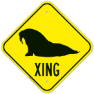 Walrus Crossing Sign