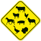 Various Animal With Graphics Sign