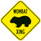Wombat Crossing Sign