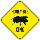 Honey Bee Crossing Sign