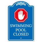 Stop Swimming Pool Closed Sign