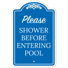 Please Shower Before Entering Pool Sign, (SI-72727)
